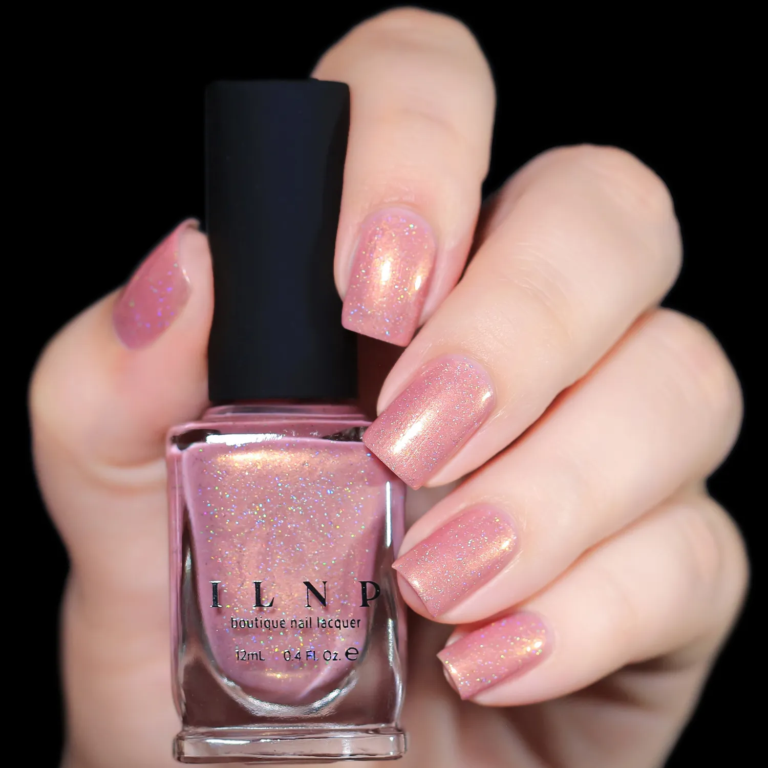 ILNP Bliss nagellack rosa creme guldskimmer