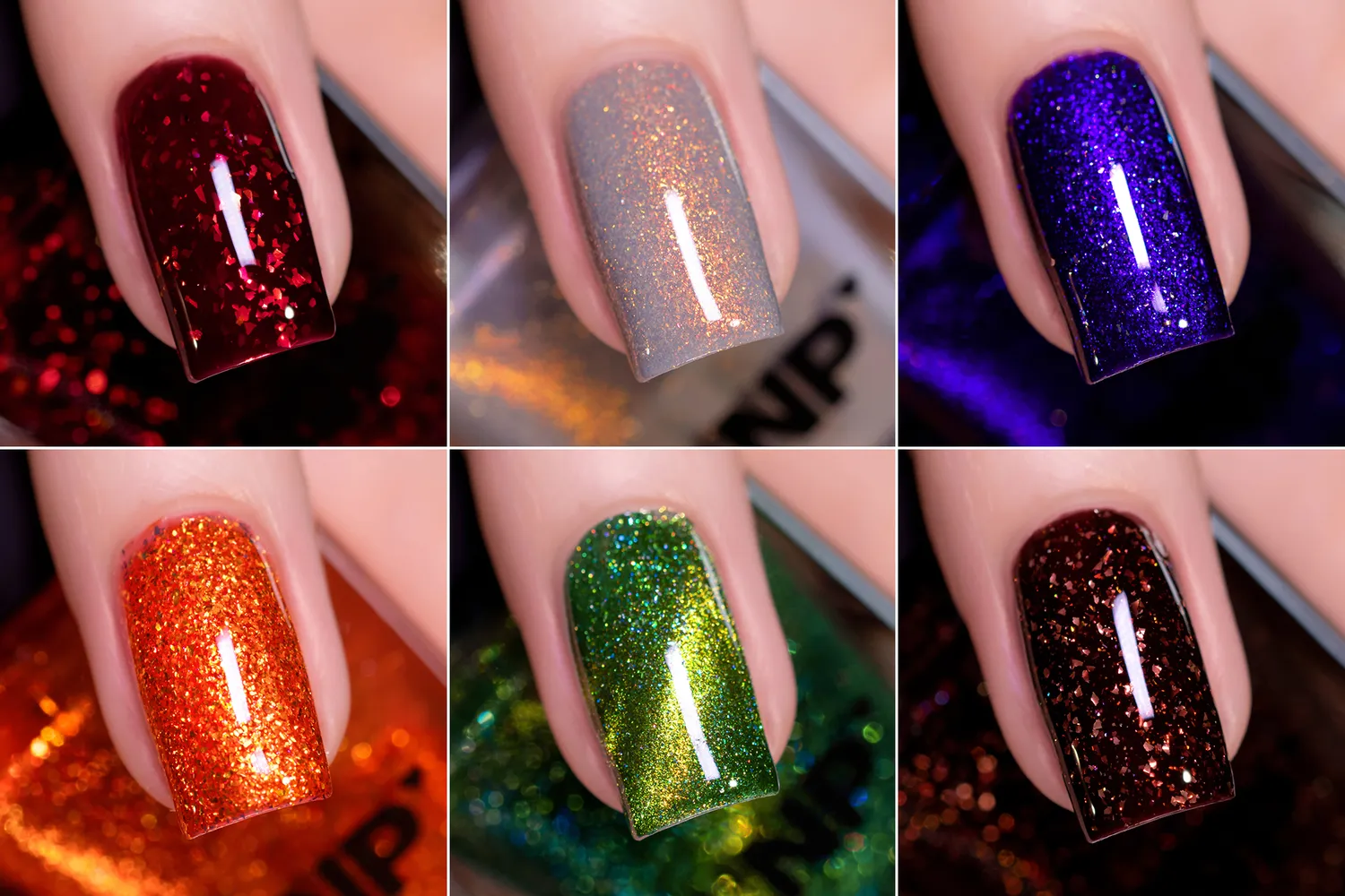 ILNP Moonlit Manor nagellack set 6-pack shimmer magnet holographic