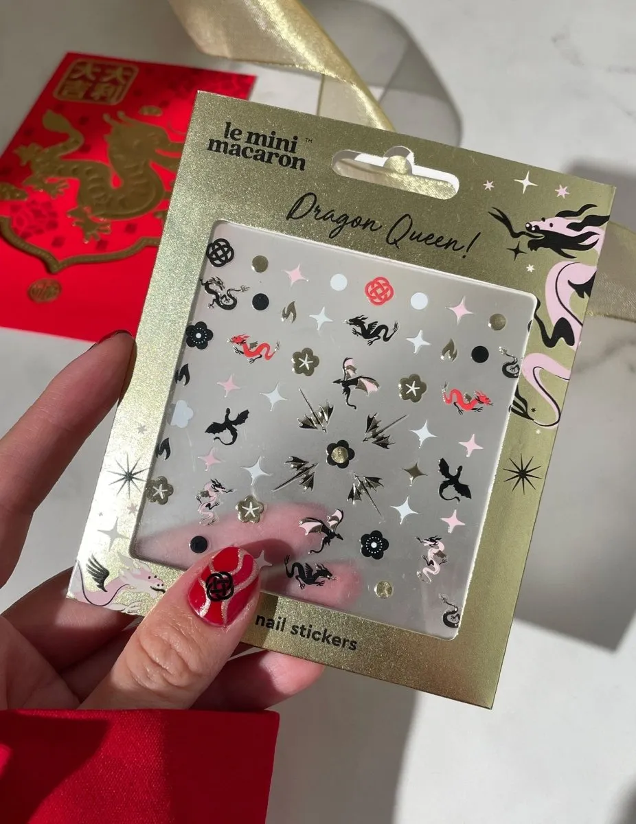 Le Mini Macaron Dragon Queen gellackset 3-pack + stickers
