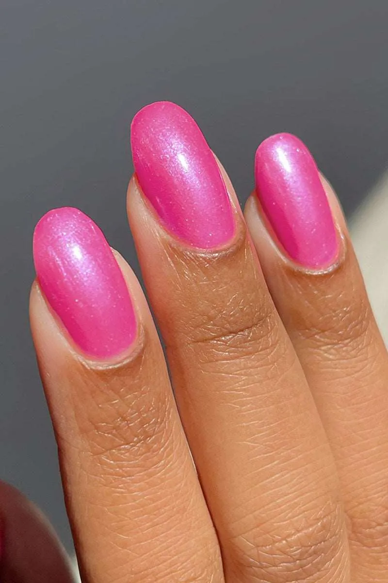 Cirque Colors Flamingo nagellack neonrosa blått skimmer