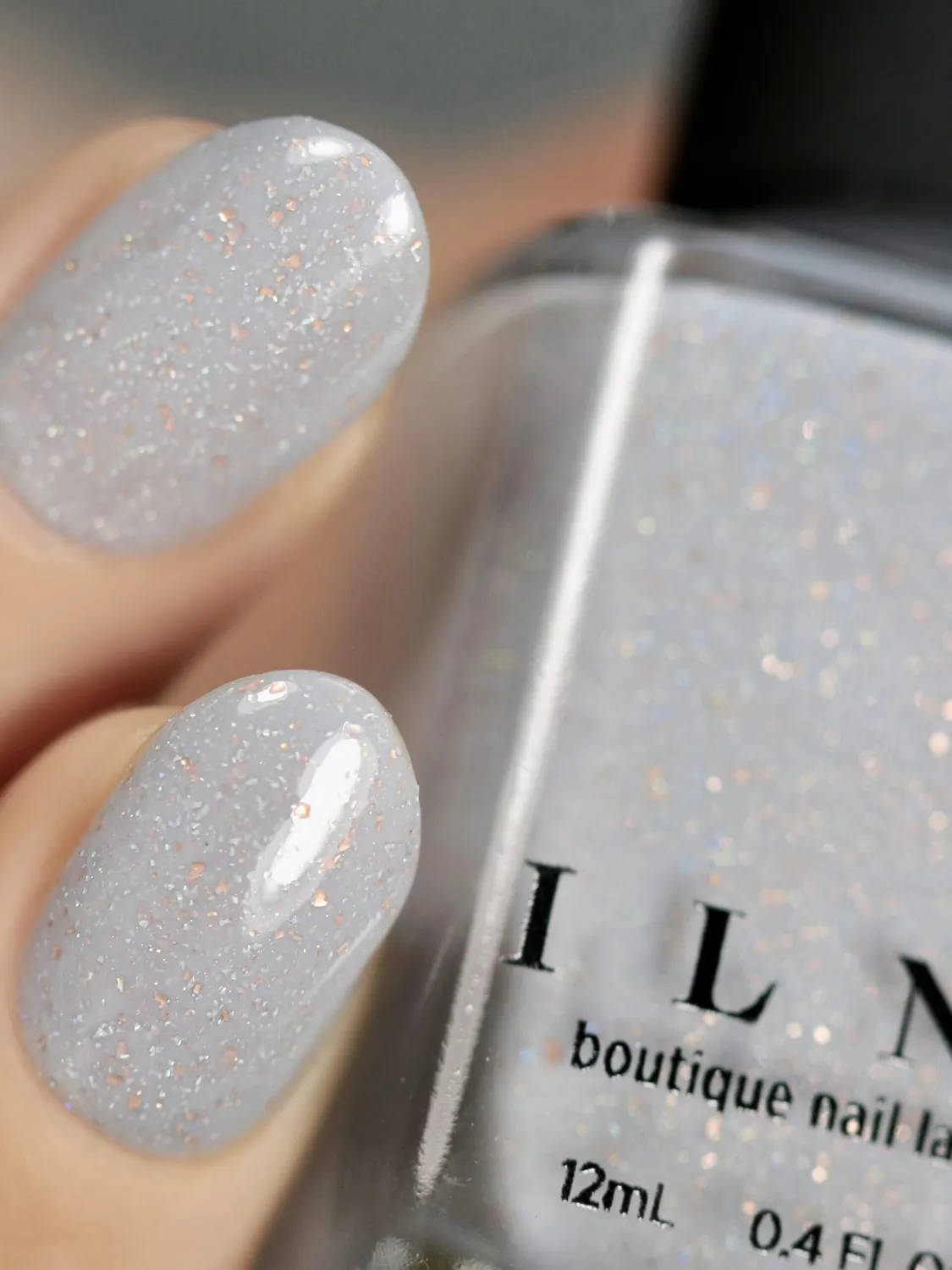 ILNP Tombstone nagellack bengrå holografisk