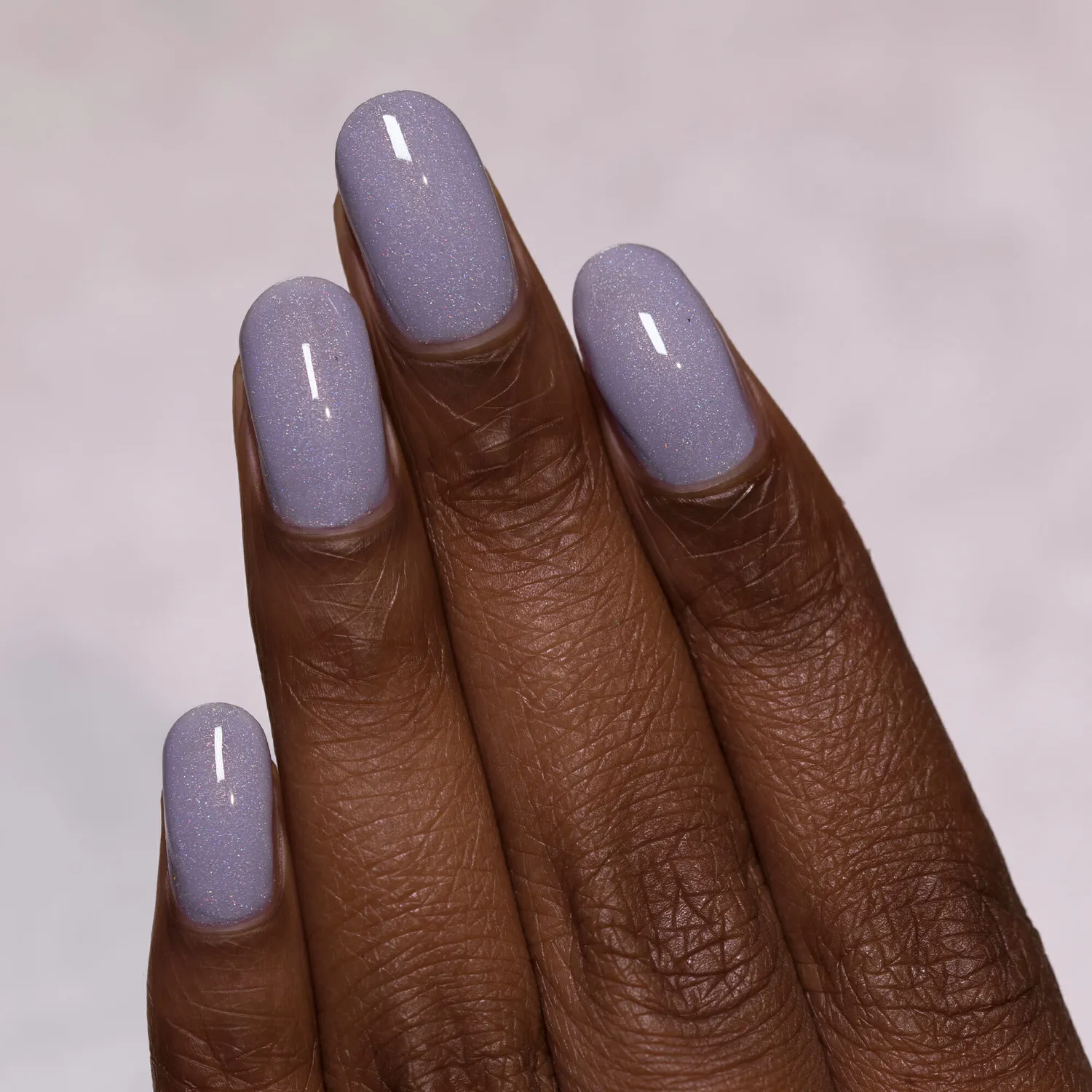 ILNP ASAP nagellack ljusblå creme holo