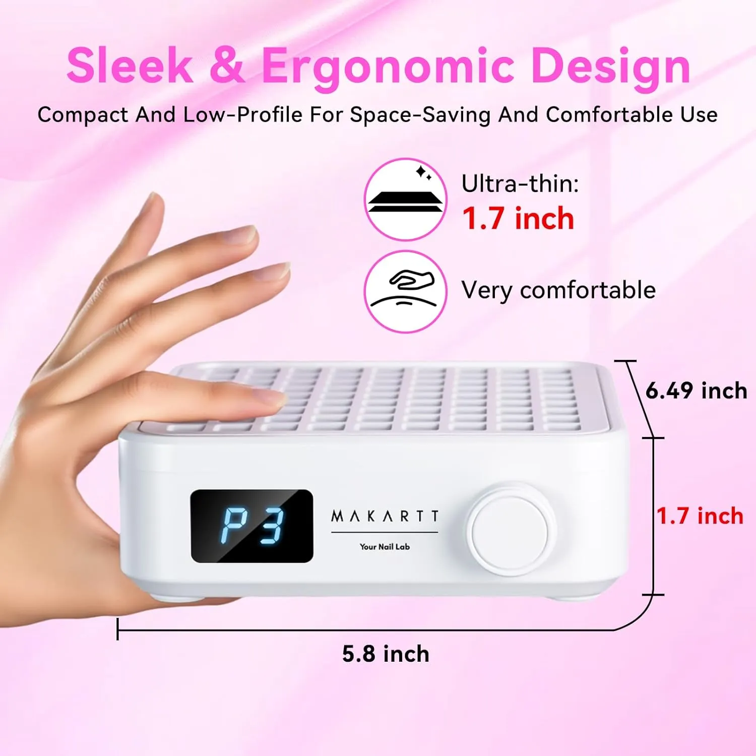 Makartt Wireless nageldammsugare White sladdlös uppsug
