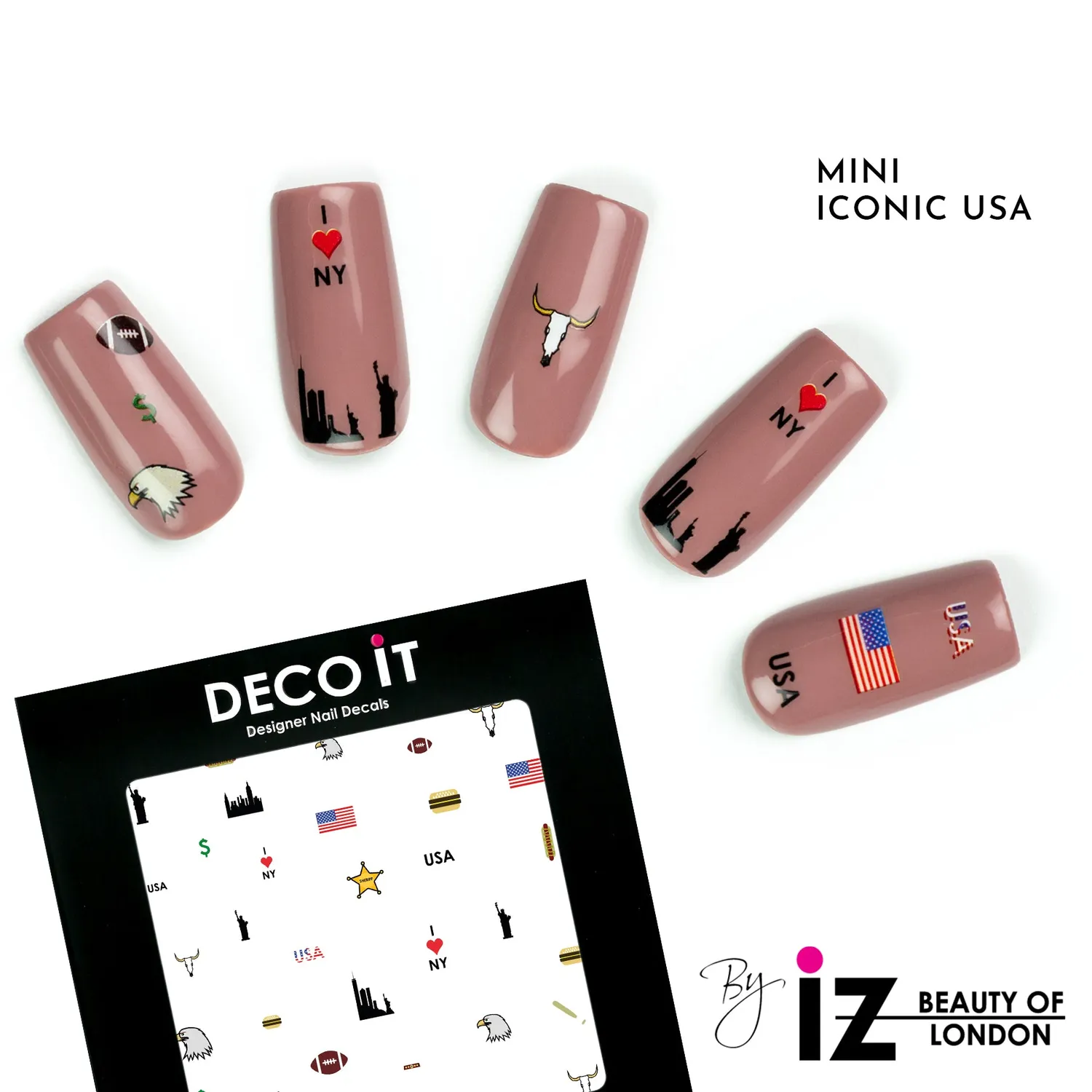 Iz Beauty MINI Iconic USA nagelstickers mini amerikatema