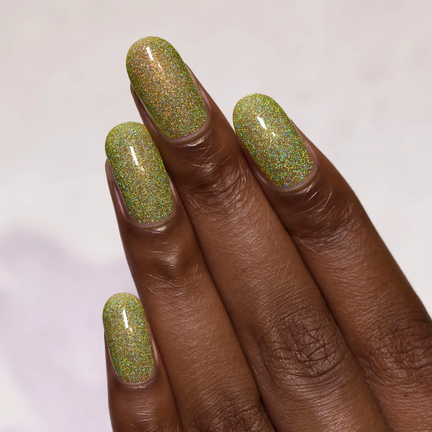 ILNP Splashed Staycation nagellack kiwigrön holografisk
