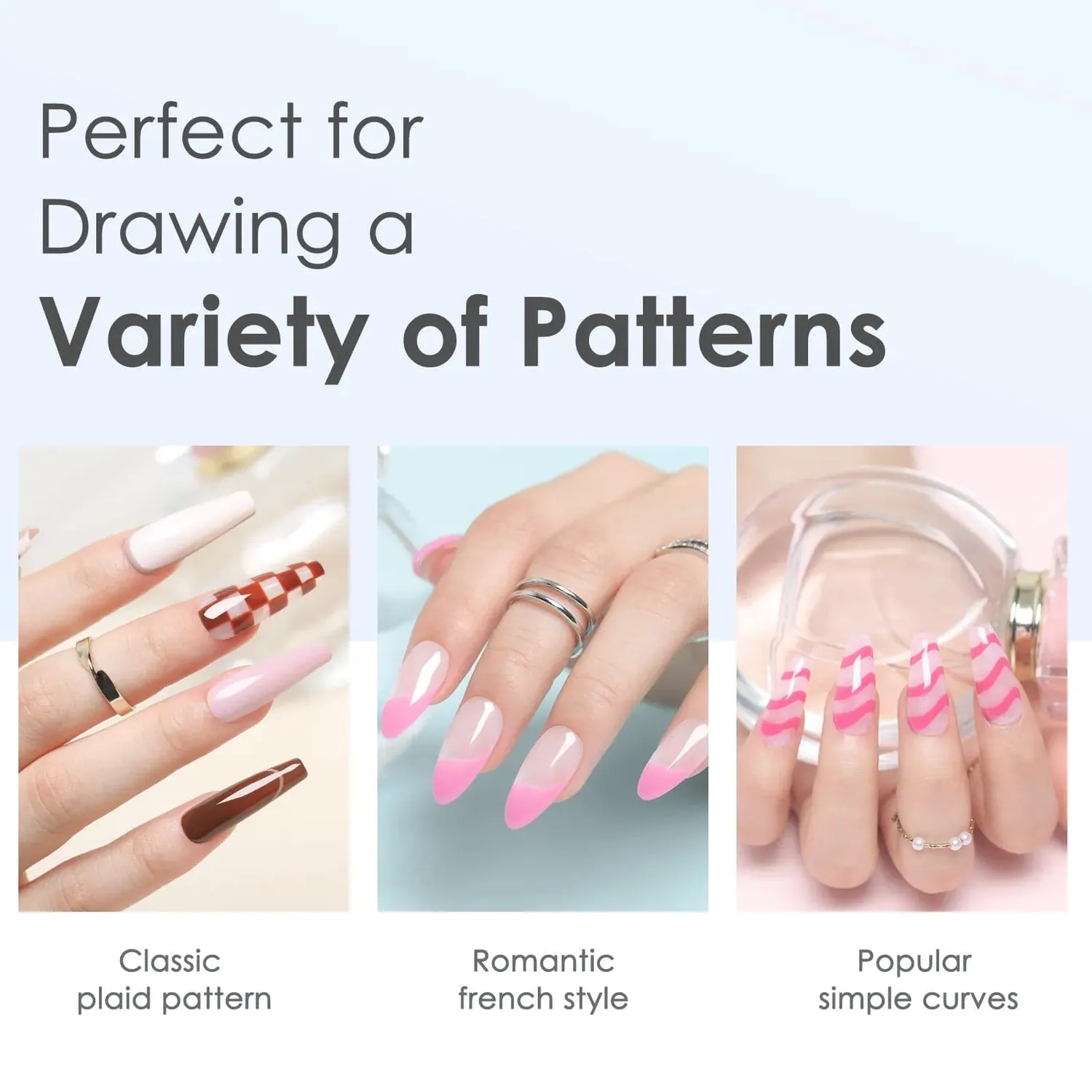 modelones Pure nail art liner penselset 5-pack