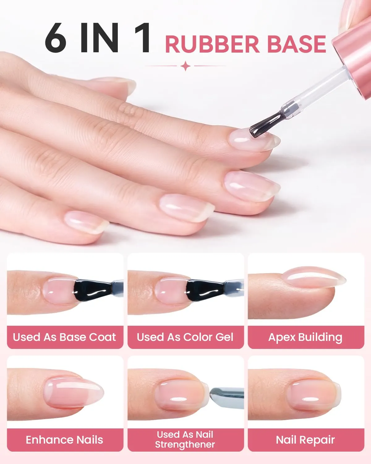 Makartt Hema-free Rubber Base Gel basgel Clear flexibel
