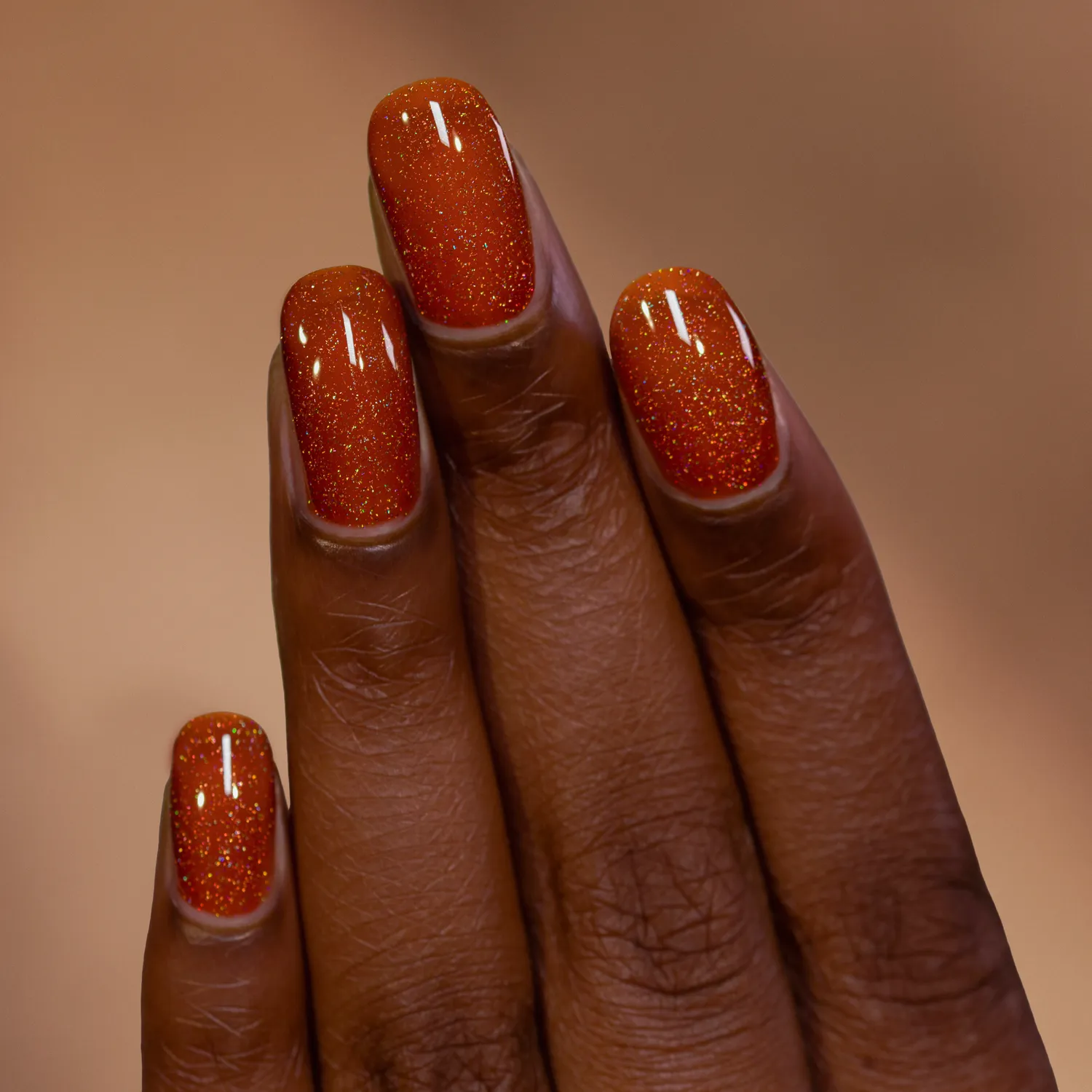 ILNP Vineyard Hidden Path nagellack mahognybrun holografisk