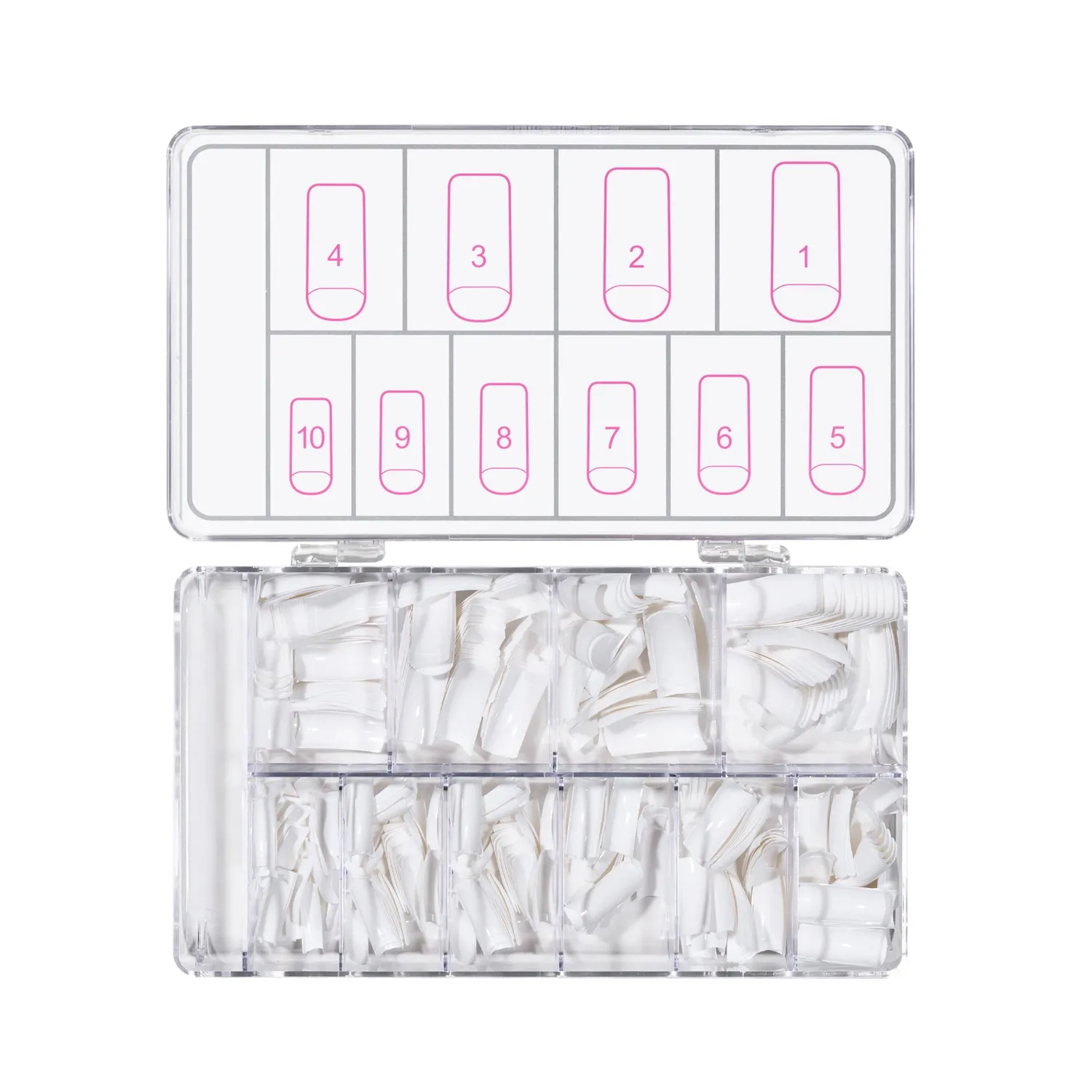 Iz Beauty French White nageltippar 400-pack vita