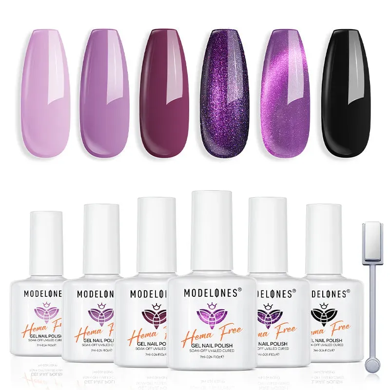 Modelones Violet Eclipse gellack 6-pack lila hemafri