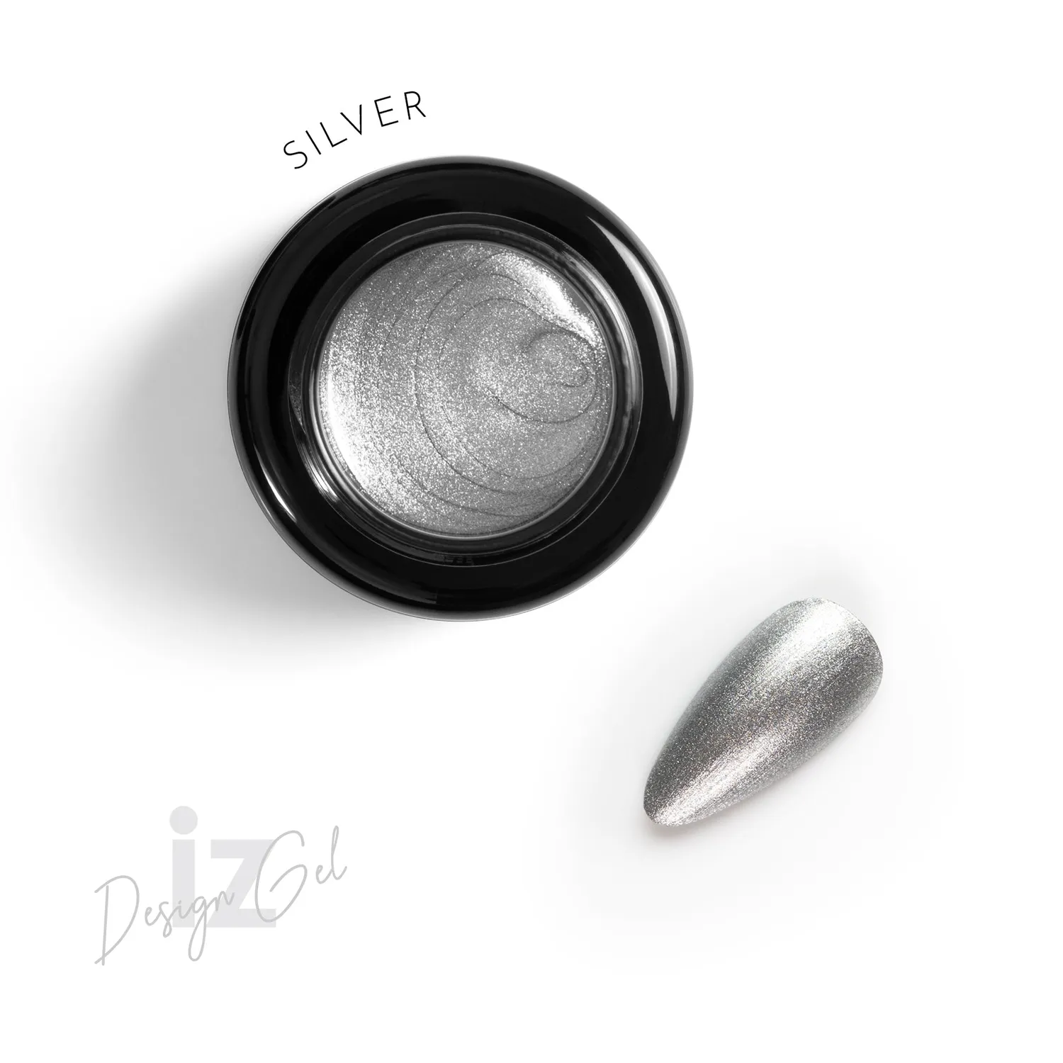 Iz Beauty Design Gel DG003 nagelgel silver metallic