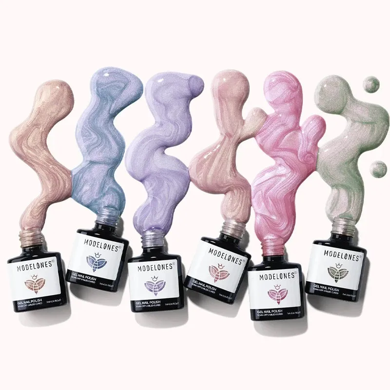 Modelones Pearlescent Glow gellackset 6-pack cat eye