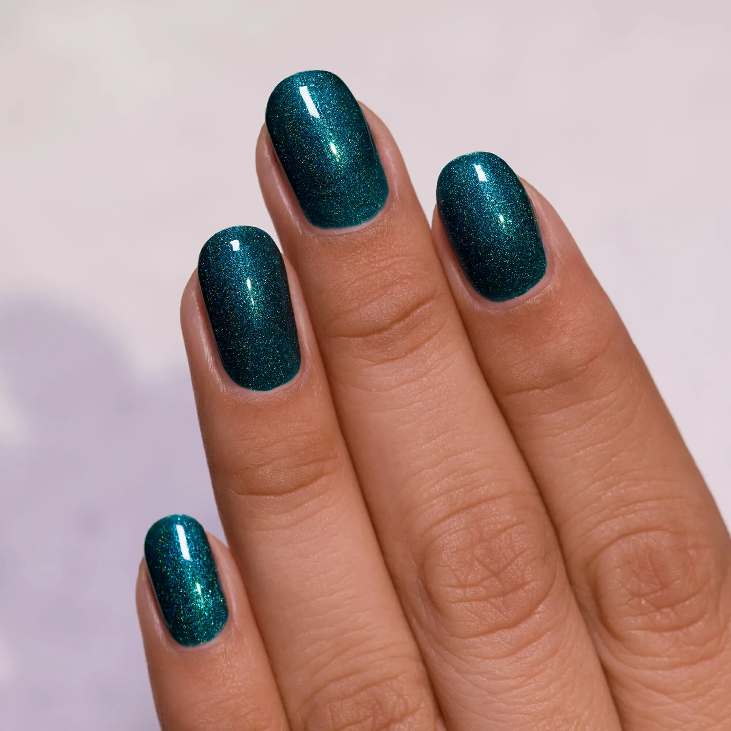 ILNP Fall Semester nagellack mörk teal holo