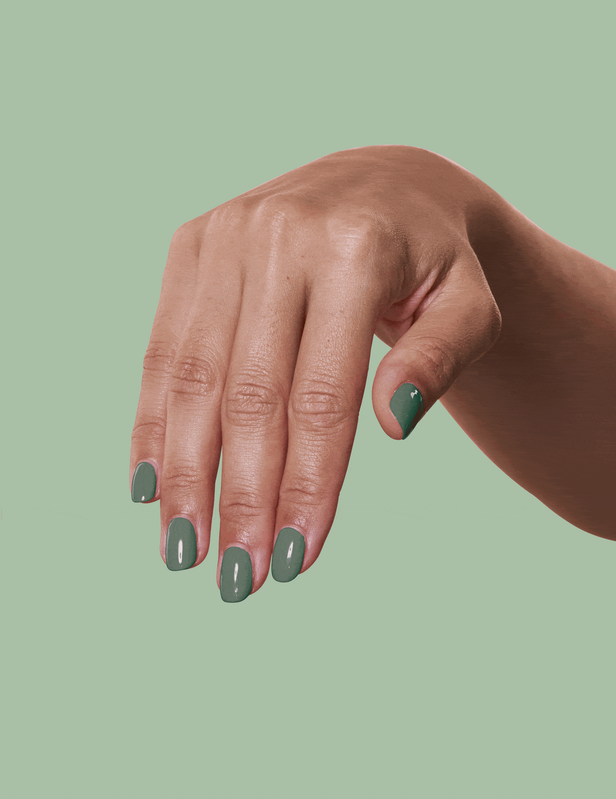 Le Mini Macaron Smoky Matcha gellack dämpad grön