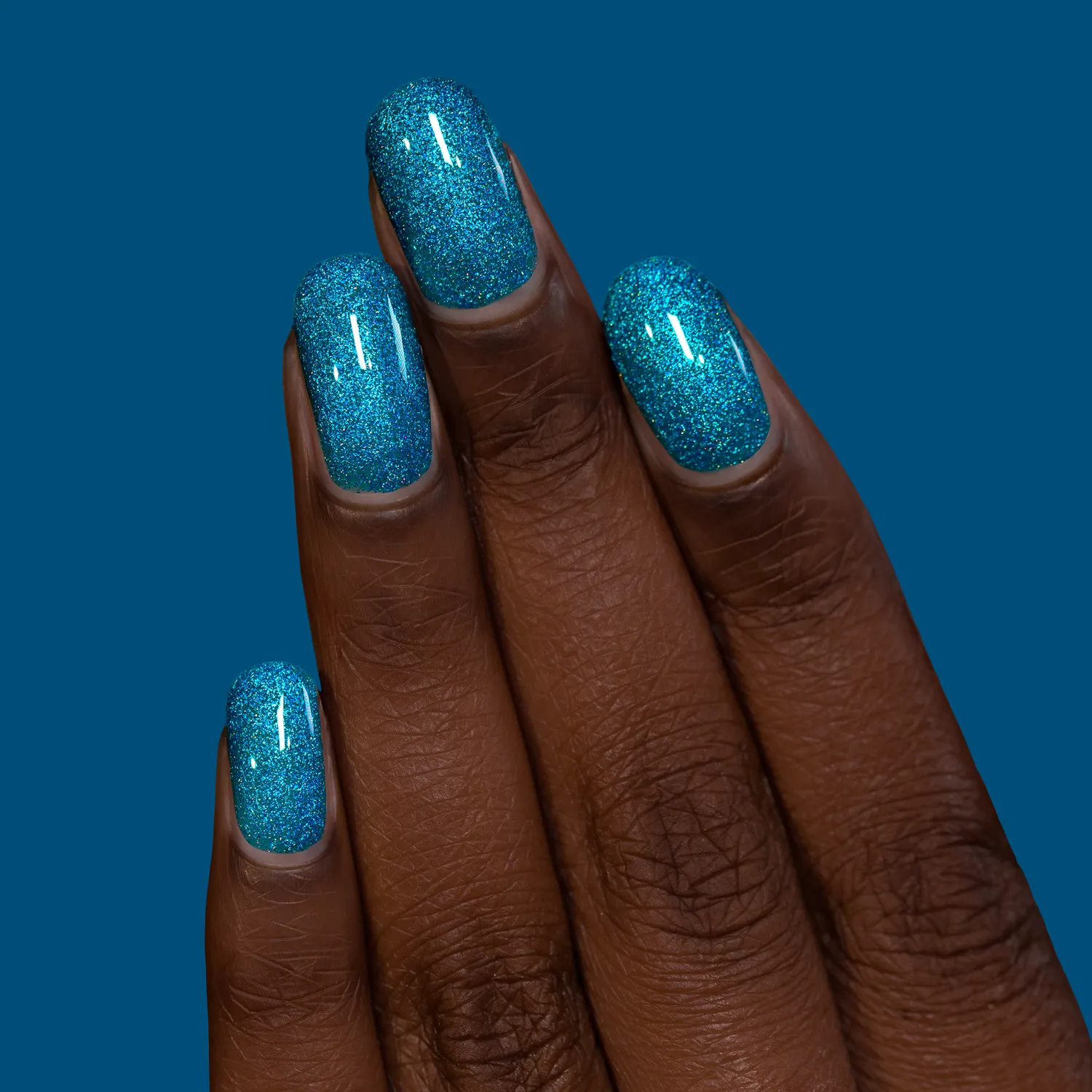 ILNP Cabana Cannonball nagellack holografiskt blå