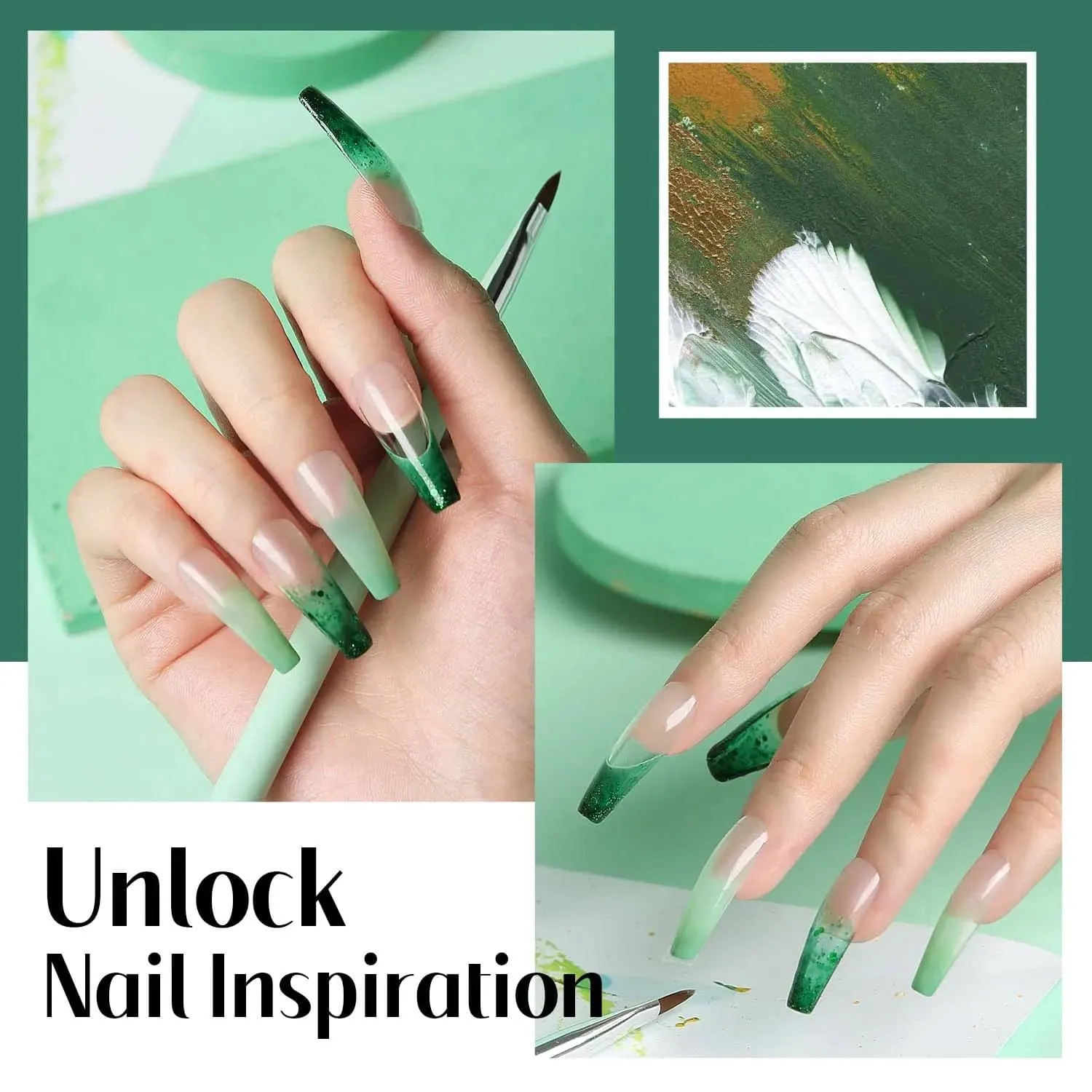modelones Inspire Gel gellack My Imagination 15ml glitter grön