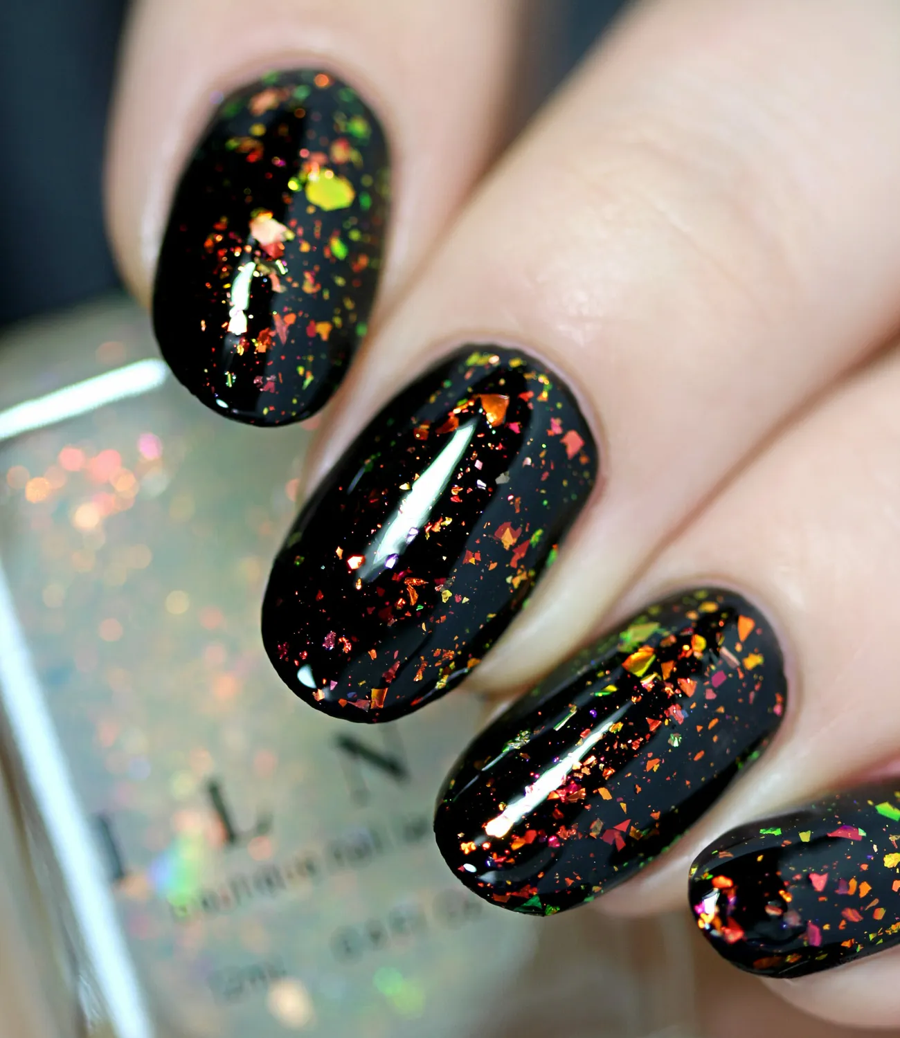 ILNP Encore nagellack topper orange-grönt skifte