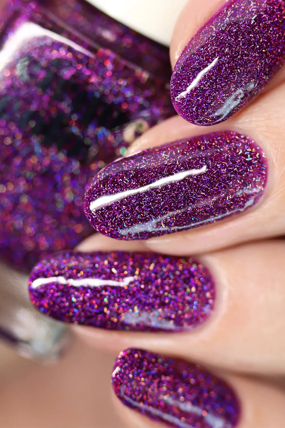Cirque Colors Spinel nagellack jelly lila holographic flakes