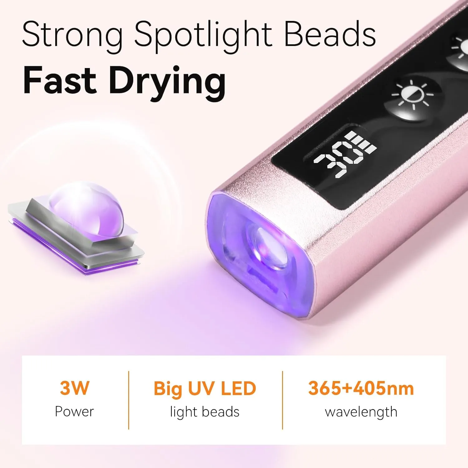 Makartt Handheld UV-nagellampa smärtfritt läge