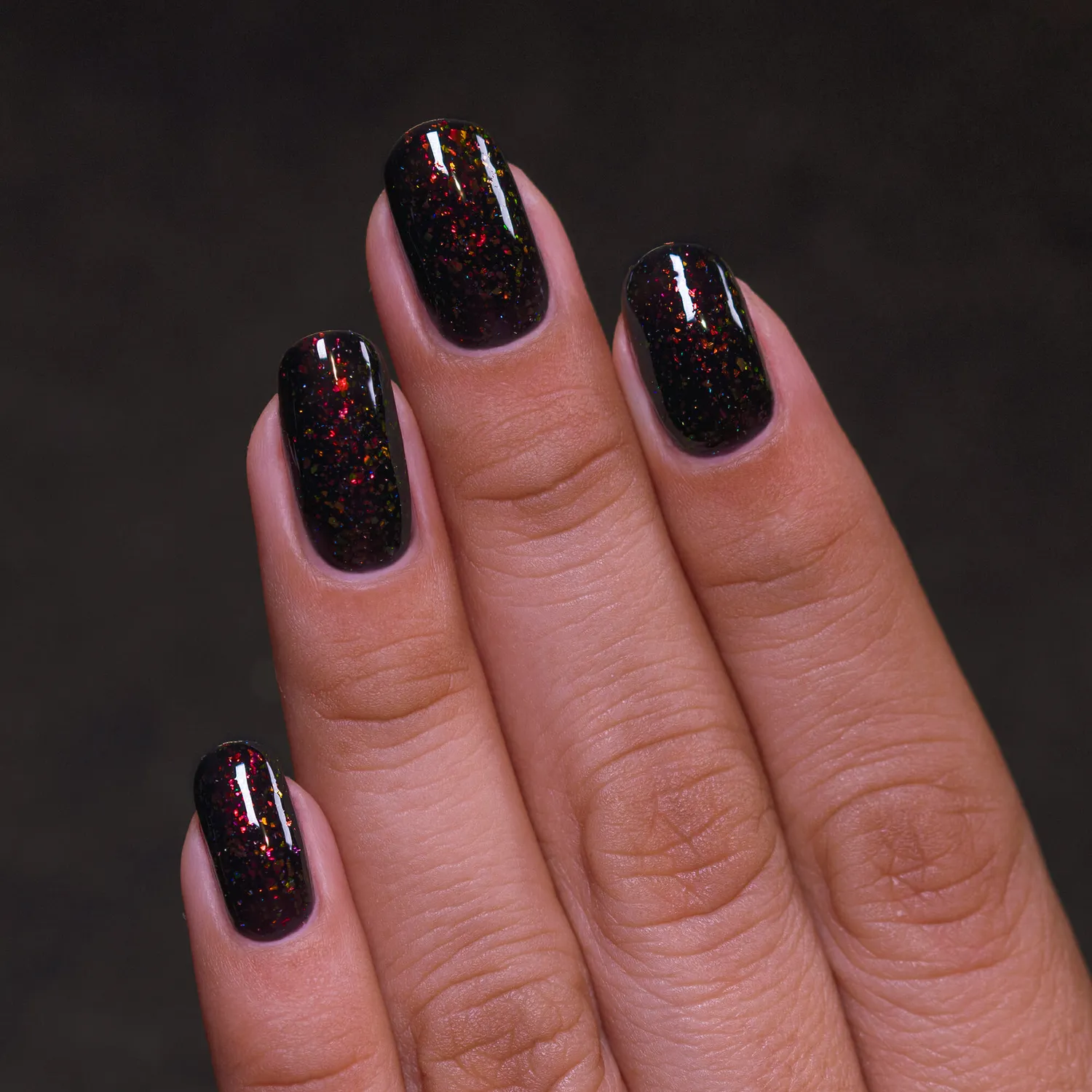 ILNP Hex nagellack svart jelly orange