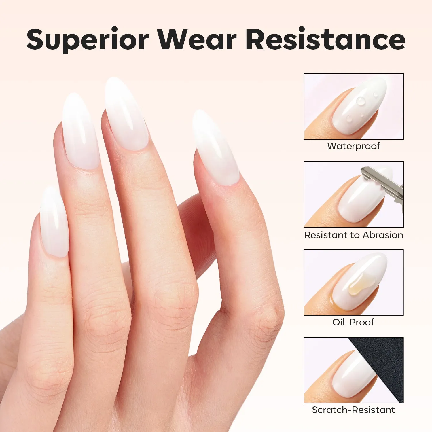 Modelones White Jelly topplack 15ml mjölkvit glans