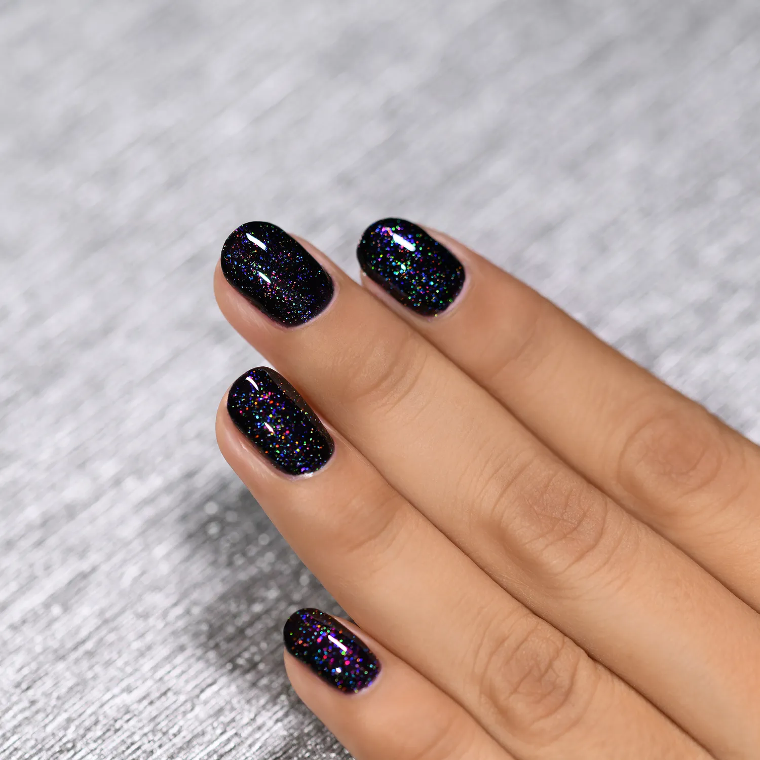 ILNP Party Bus nagellack svart jelly holo