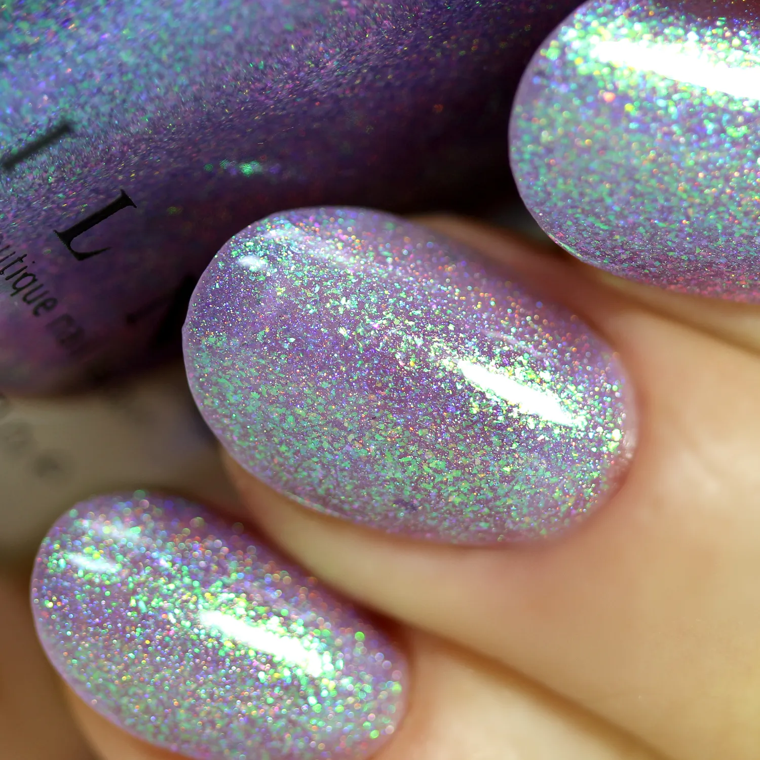 ILNP Drive-In nagellack mörklila jelly skiftande