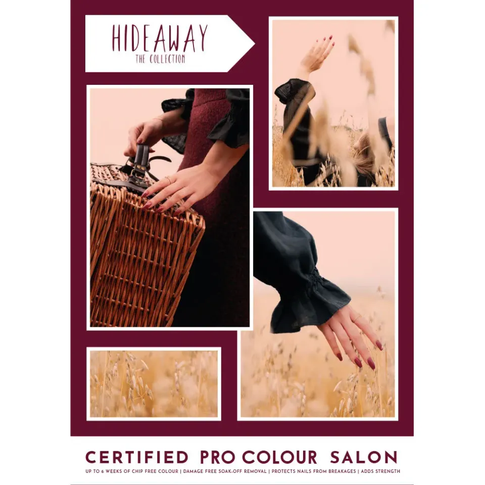 Iz Beauty Pro Colour Hideaway poster Staycation A2
