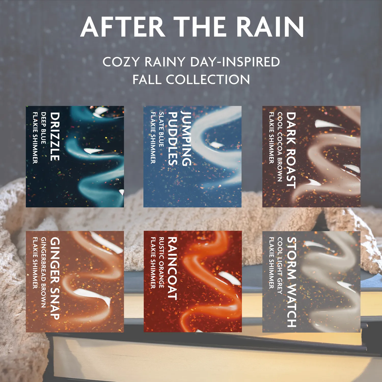 ILNP After The Rain nagellacksset 6-pack flakie shimmer