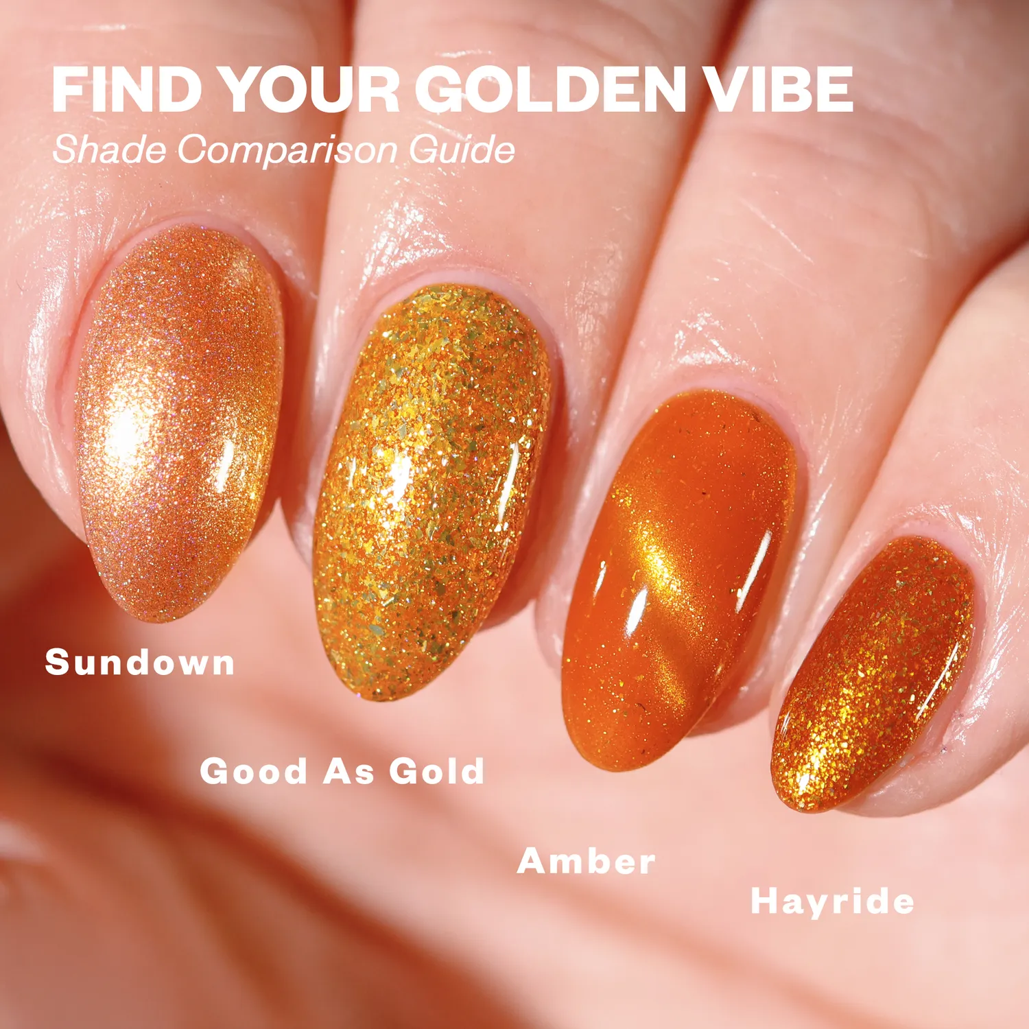 ILNP Hayride nagellack gyllengul gnistrande
