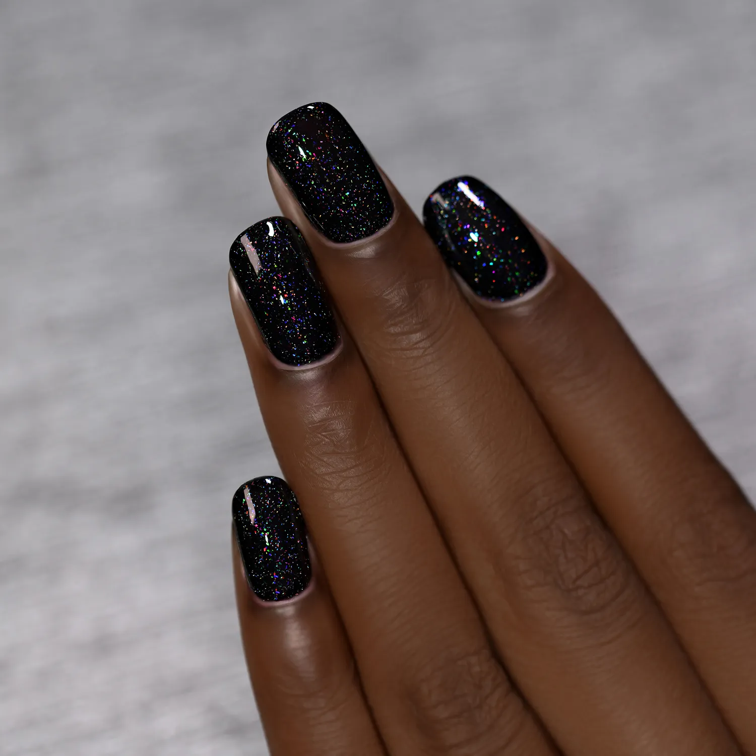 ILNP Party Bus nagellack svart jelly holo