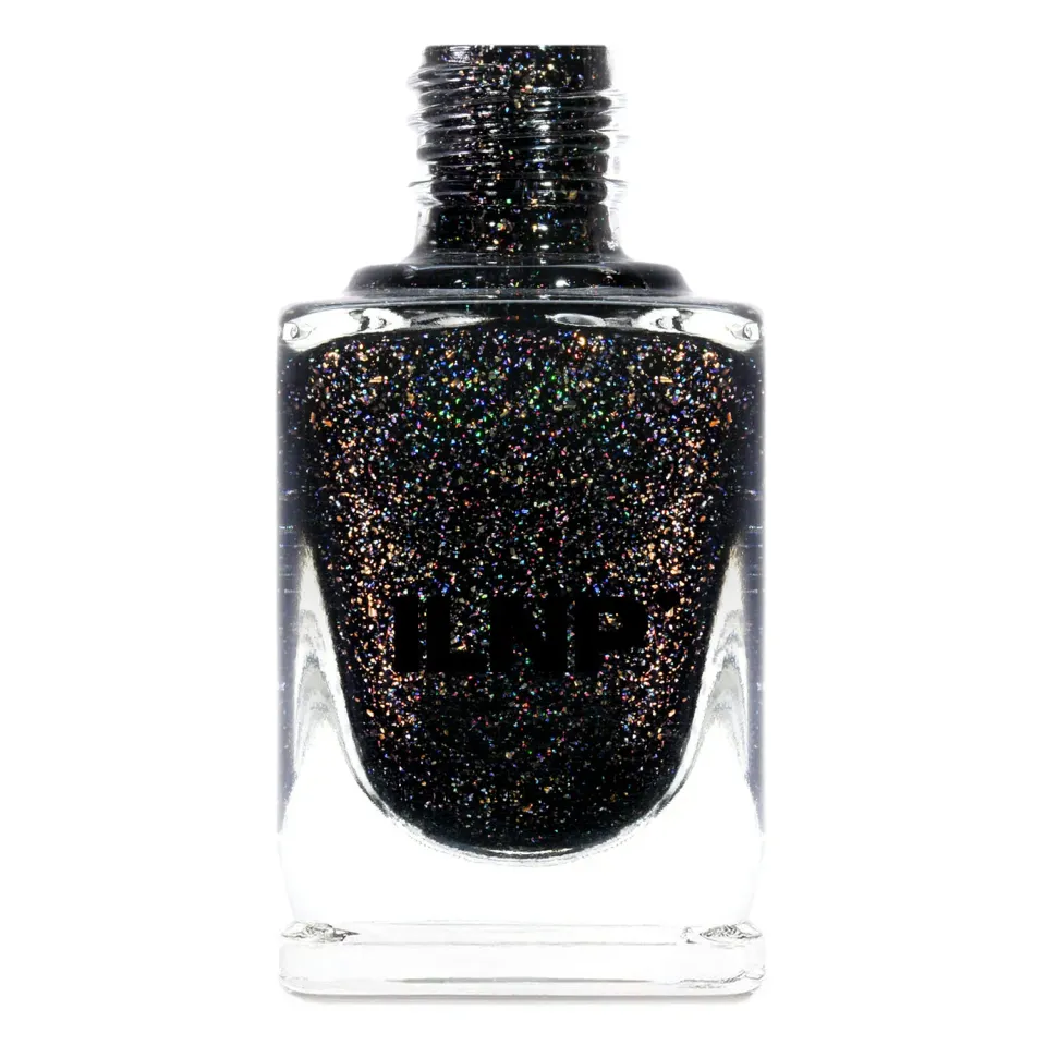 ILNP Silhouette nagellack svart guld holografisk