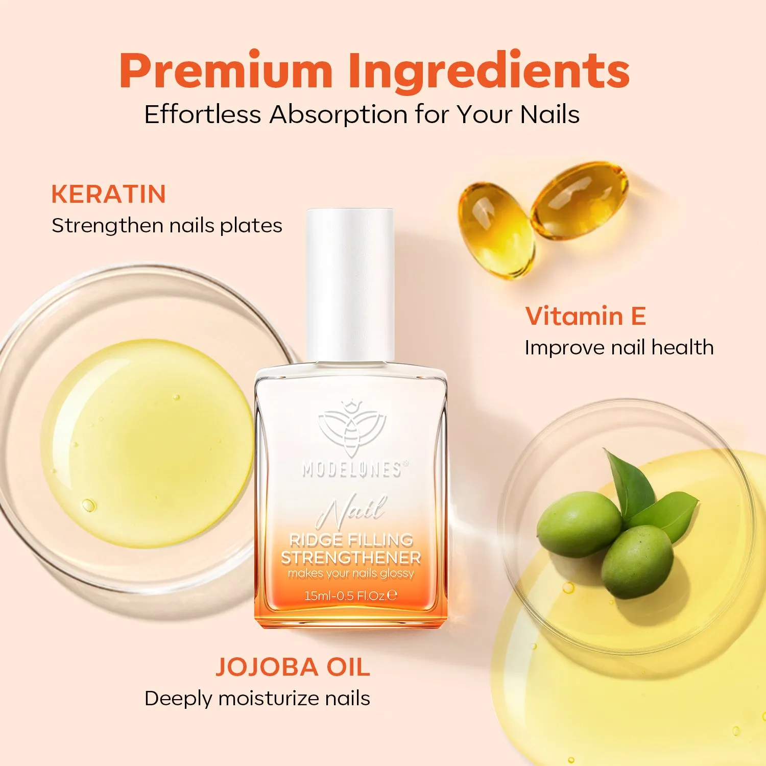 Modelones Nail Care nagelstärkare Single Strengthener Collection