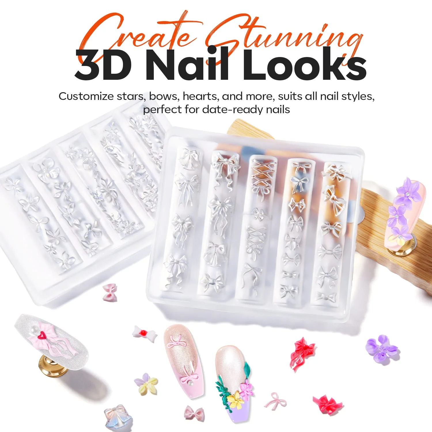 Modelones Paper Moon 3D silikonform nagelkonst