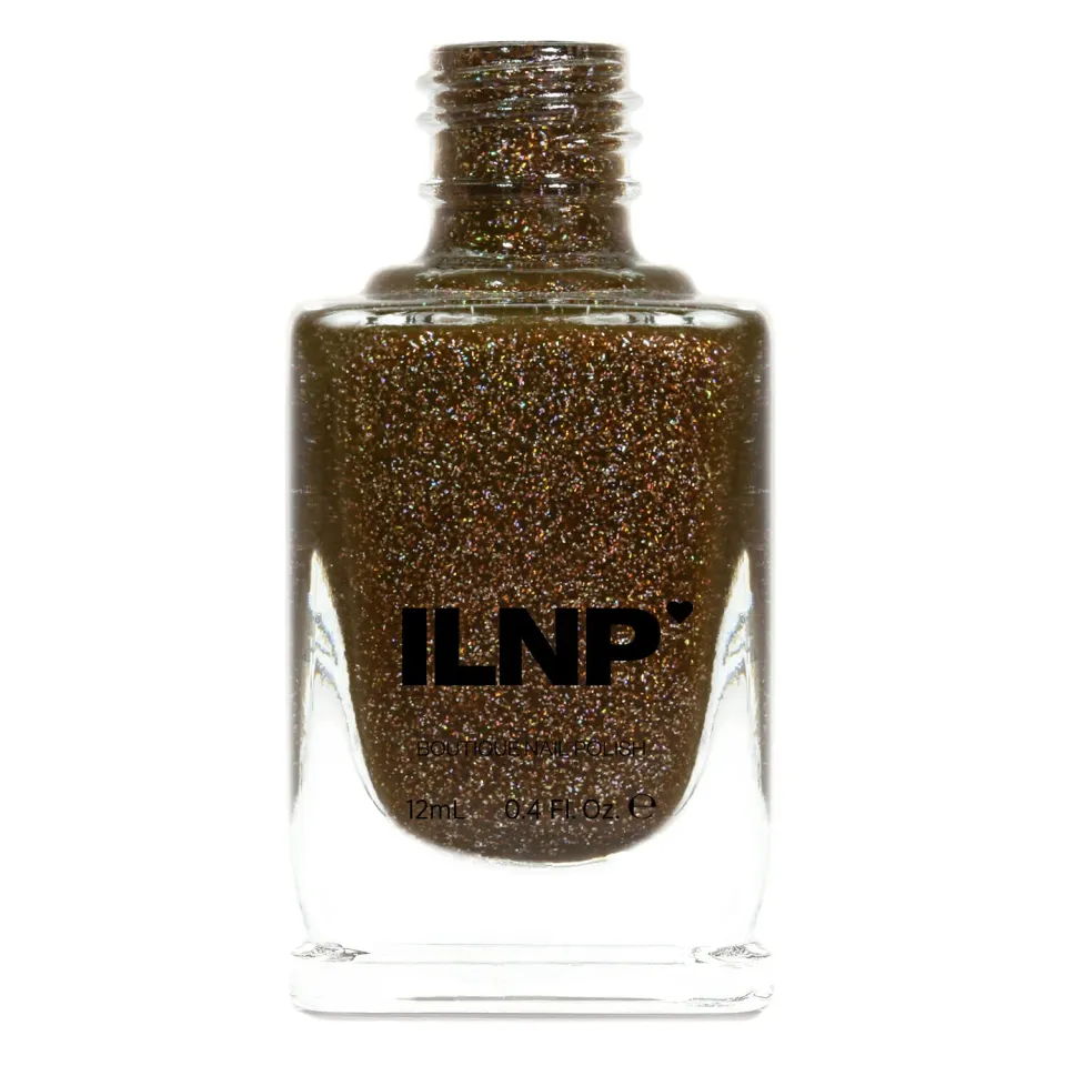 ILNP Winter Resort Timber nagellack varmbrun holografisk