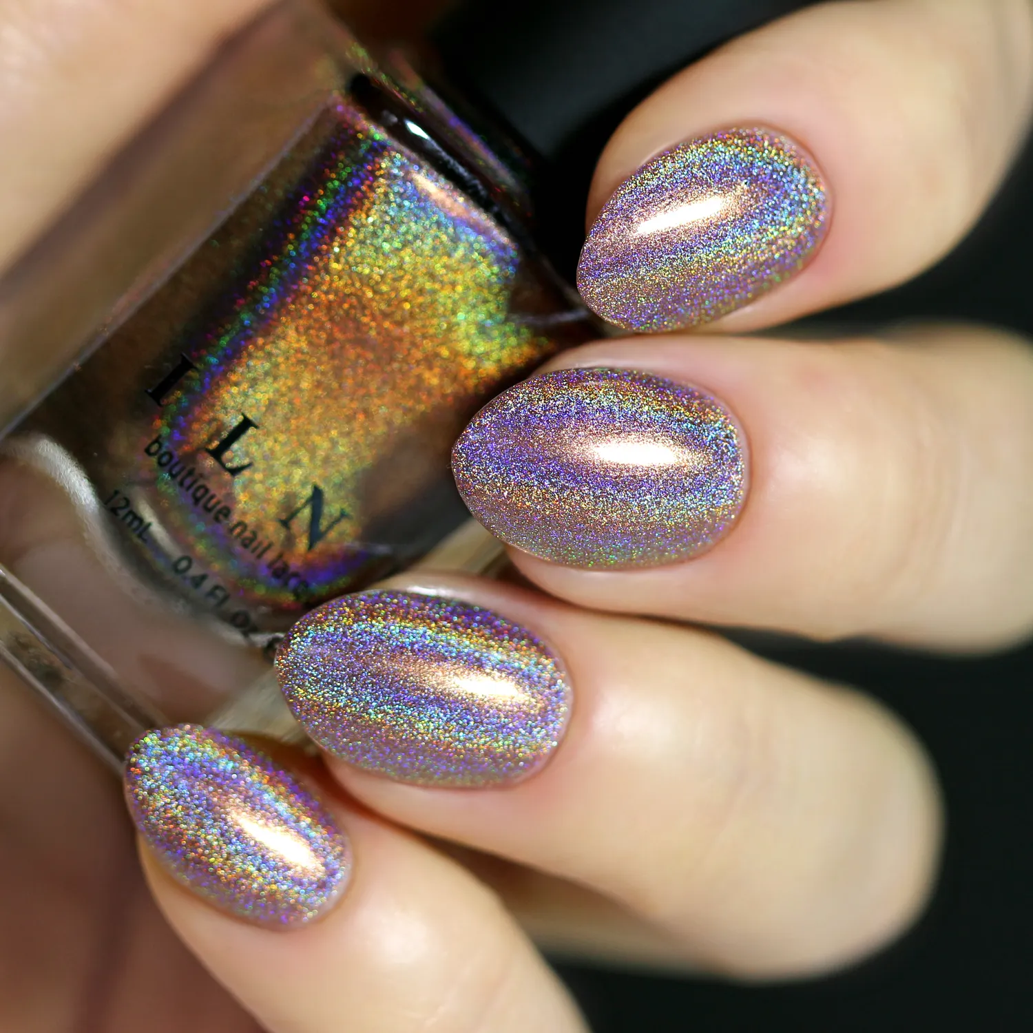 ILNP Chai Latte nagellack holografisk mocka