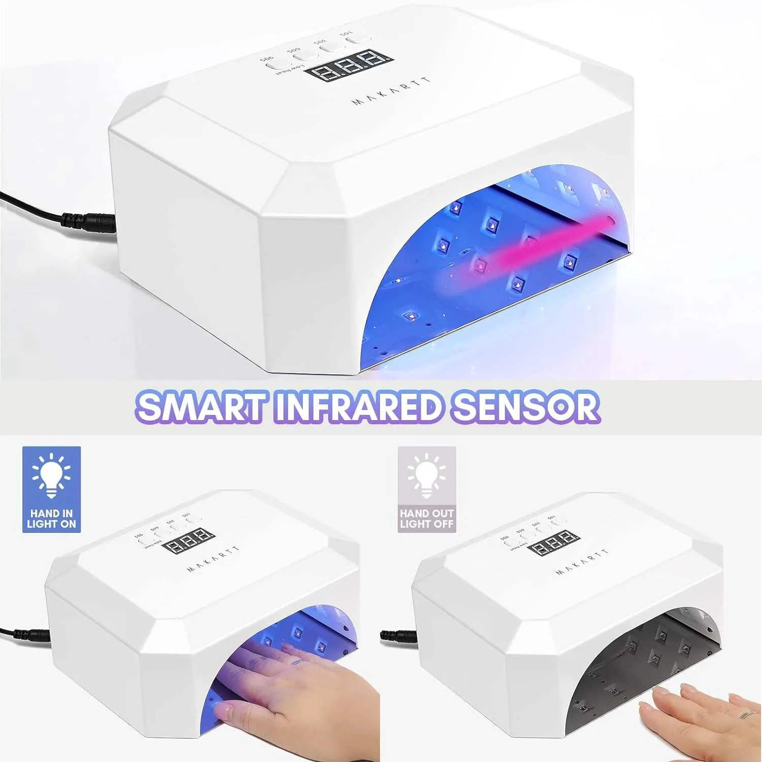 Makartt 36W UV LED nagellampa