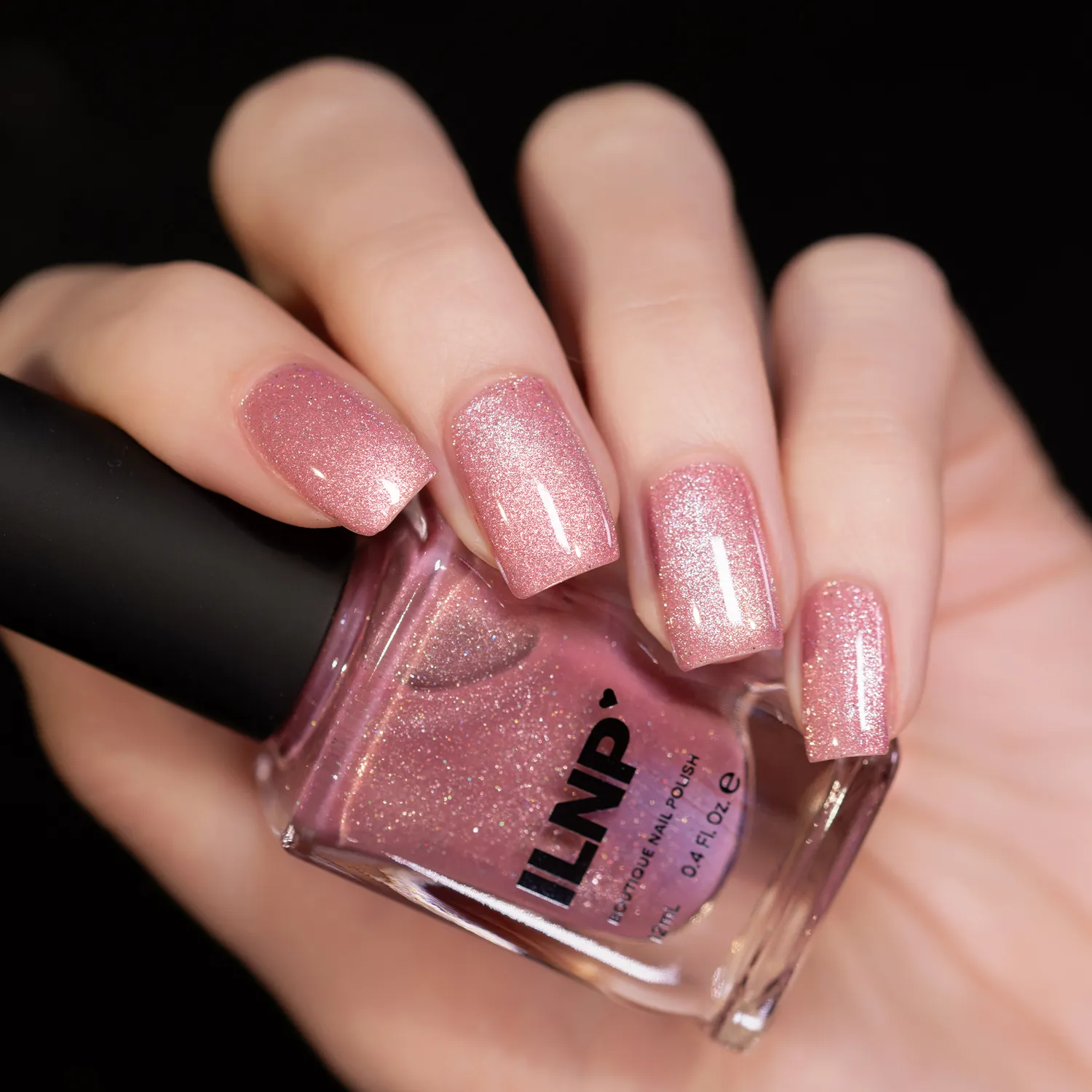 ILNP Pink Suede Velvet nagellack rosa magnetiskt