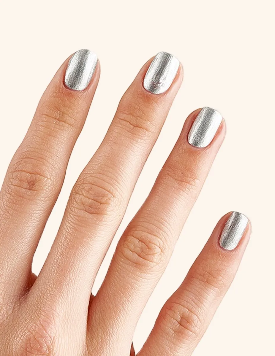 Le Mini Macaron Silver Glow nagellack metallic