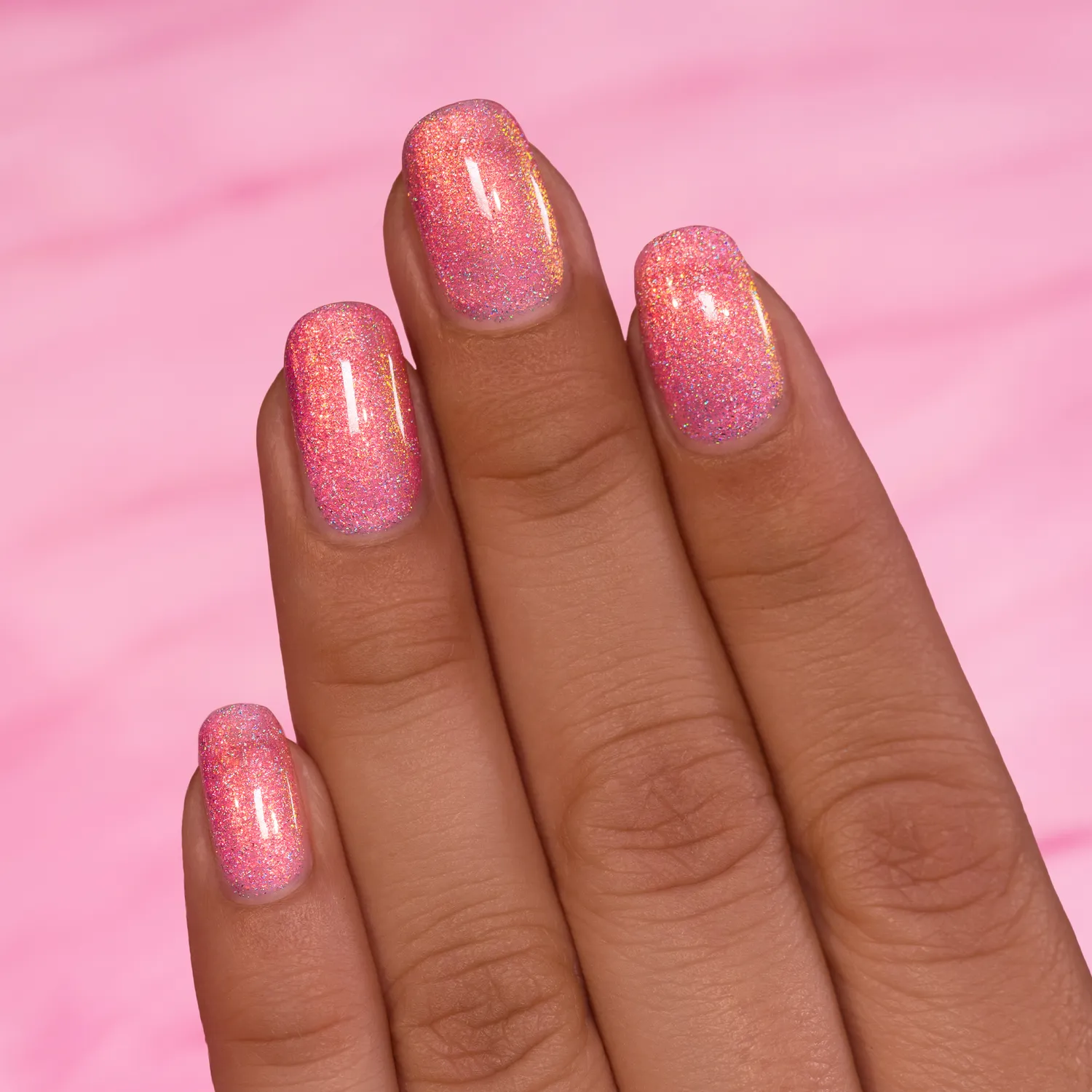 ILNP Sweet Tooth nagellack rosa holografisk jelly