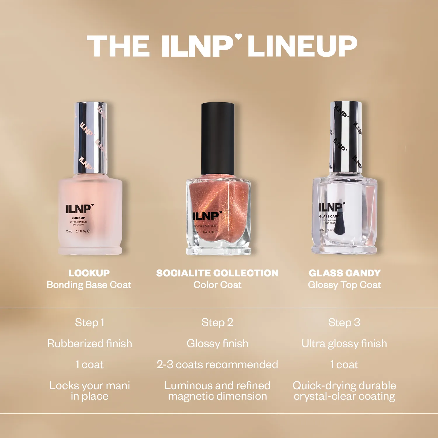 ILNP Socialite Collection nagellacksset 3-pack magnetisk