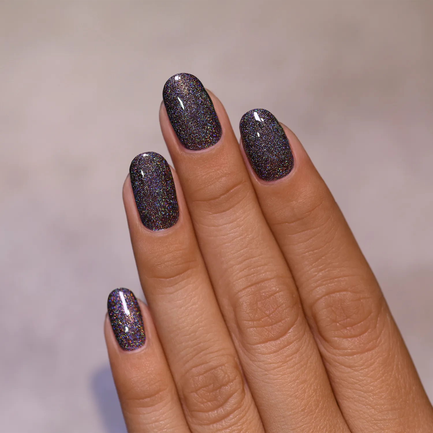 ILNP Penthouse nagellack mörklila holo 12 ml