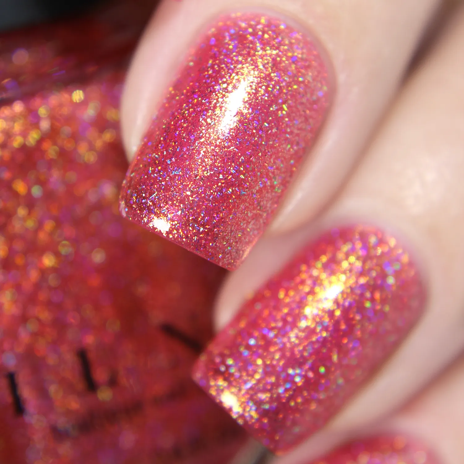 ILNP Citrus Punch nagellack korall holografiskt