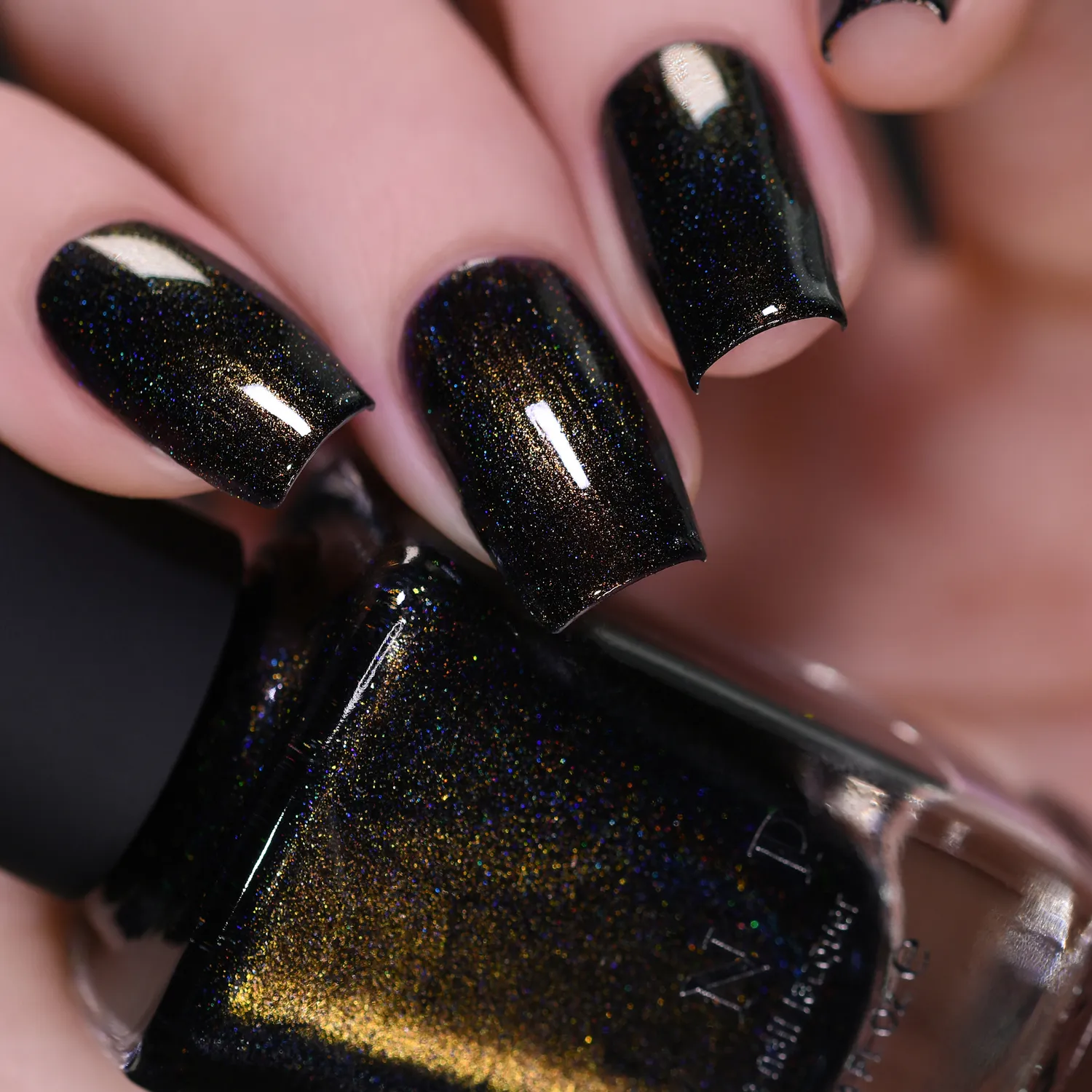 ILNP Shadow Grove nagellack svart holografisk