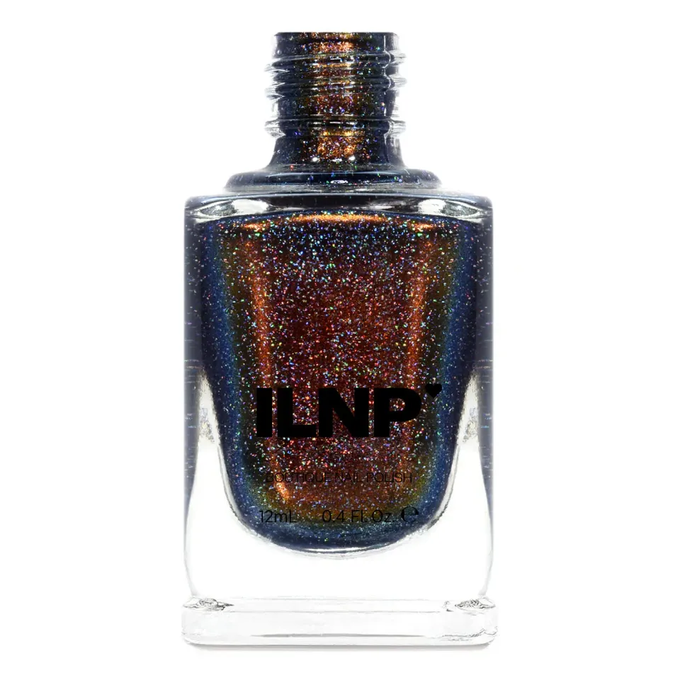 ILNP Rock Bottom nagellack holo brun orange