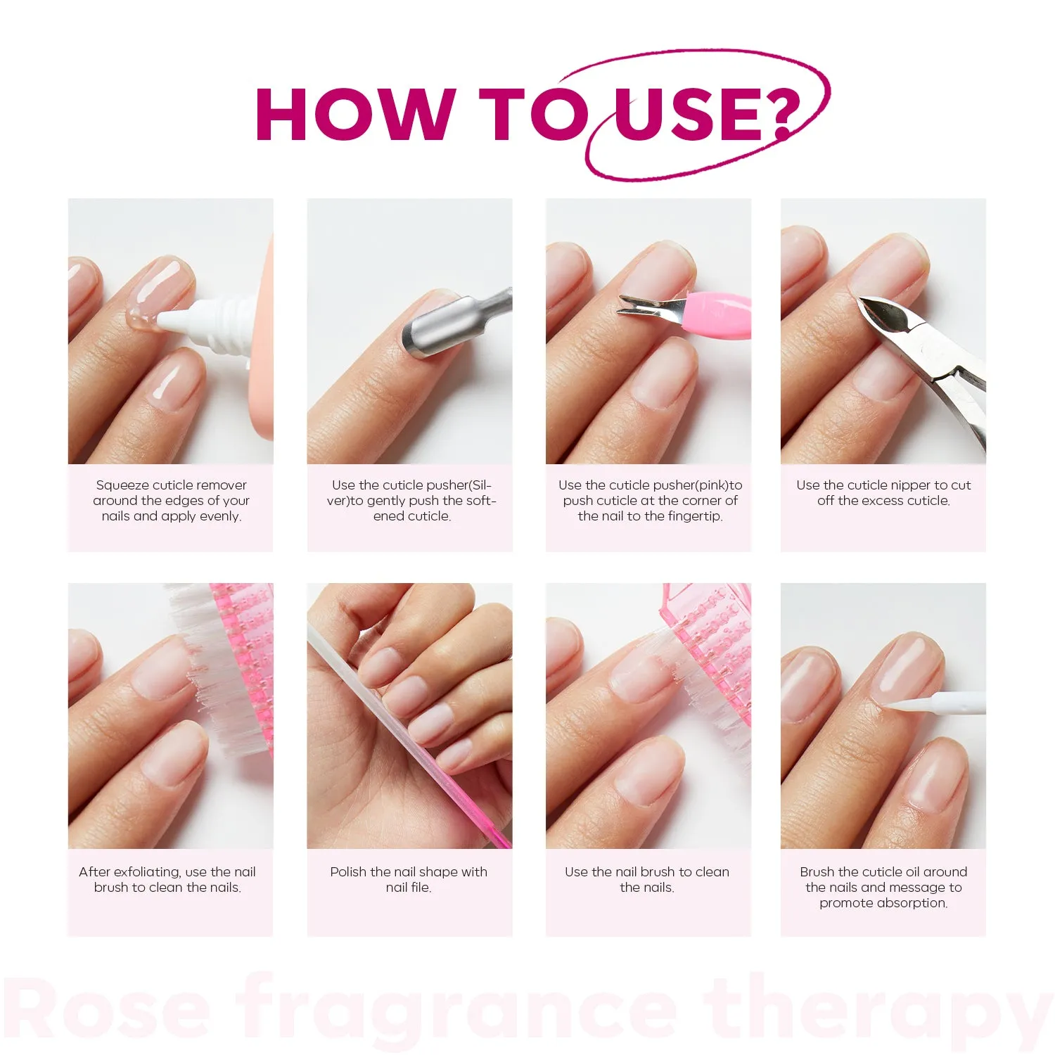 Modelones All-in-one Cuticle Remover nagelvårdskit 6-delar
