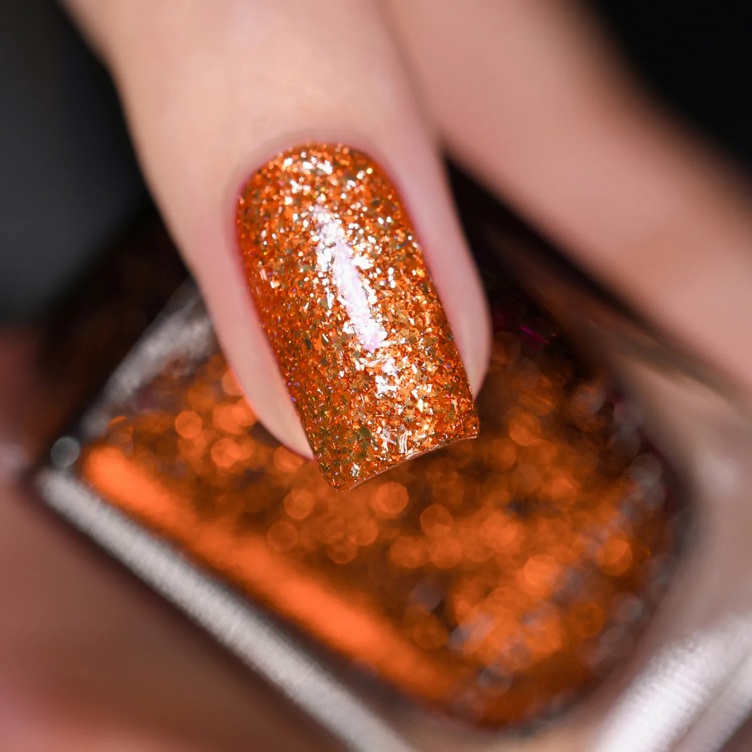 ILNP nagellack Trick or Treat orange metallic