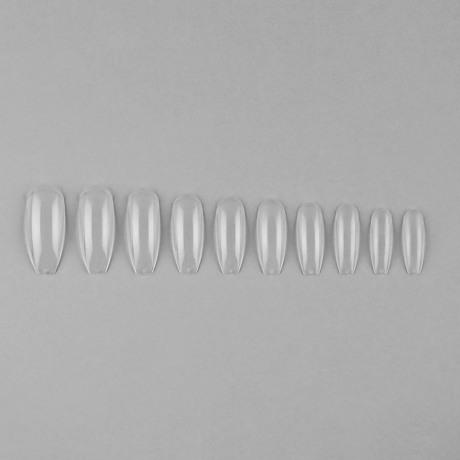 Iz Beauty Long Coffin nageltippar refill 50-pack transparent