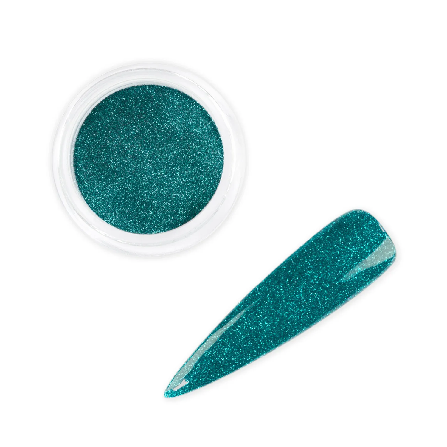 Iz Beauty Teal Twinkle nagelglitter 6g mörk petrol