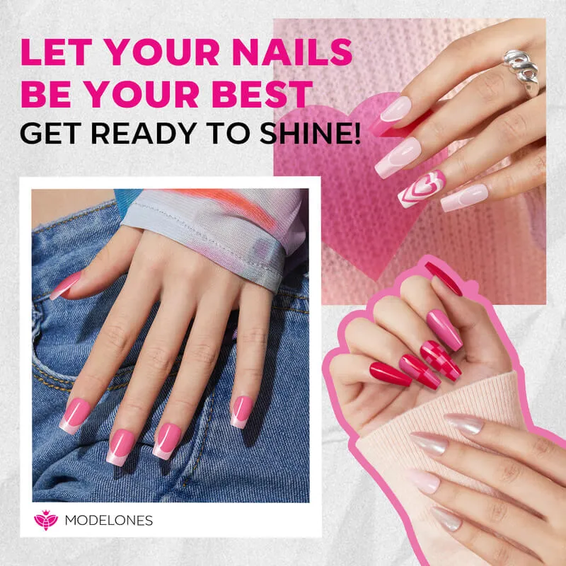 Modelones Raspberry nagellack 6-pack rött snabbtorkande